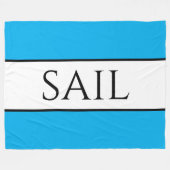 SAIL Nautical Azure White Summer Streifen Fleecedecke (Vorderseite (Horizontal))