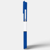 SAIL Nautical Sporty Bold Deep Blue White Stripes Case-Mate iPhone Hülle (Rückseite / Links)