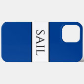 SAIL Nautical Sporty Bold Deep Blue White Stripes Case-Mate iPhone Hülle (Rückseite (Horizontal))