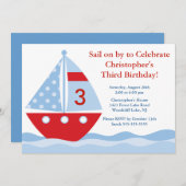 Sail on by & Celebrate zum Geburtstag Einladung (Vorne/Hinten)