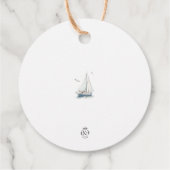 Sail on Over Sailboat Circle Gefallen Vielen Dank Geschenkanhänger (Rückseite)