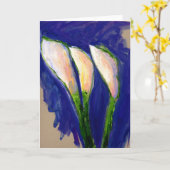 "Sail setzen" Lily Blume Zeichnen Grußkarte Karte (Gelbe Blume)