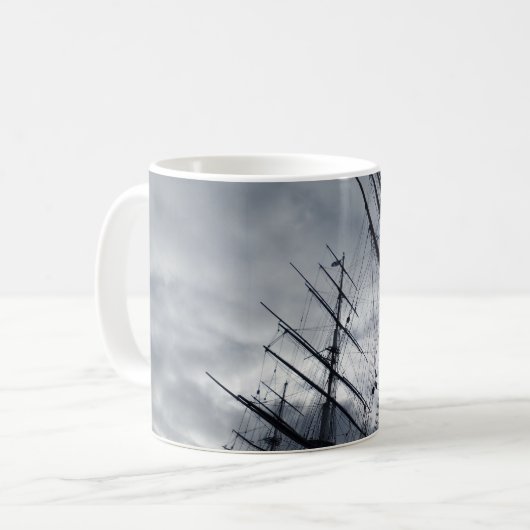 Sail Shrouds White Coffee Tasse (Vorderseite Links)