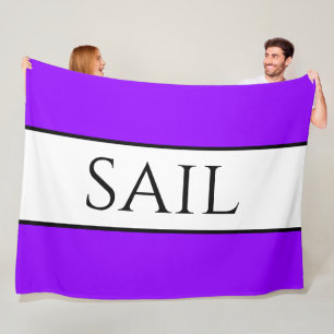 SAIL Sporty Bright Tropical Lila White Stripes Fleecedecke