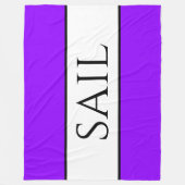 SAIL Sporty Bright Tropical Lila White Stripes Fleecedecke (Vorderseite)