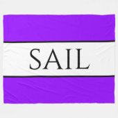 SAIL Sporty Bright Tropical Lila White Stripes Fleecedecke (Vorderseite (Horizontal))