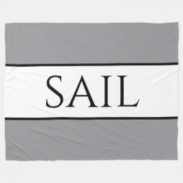 SAIL Sporty Moderne nautische graue Streifen Fleecedecke