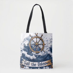 "Sail the Unknown" - Nautisch Inspiriertes Design Tasche