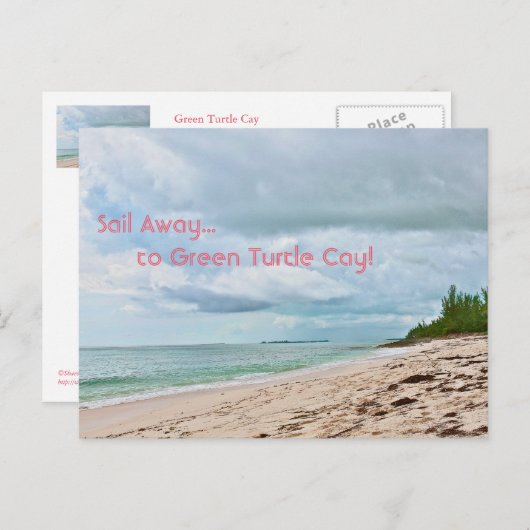 "SAIL WEGE TO GREEN TURTLE CAY" (ABACO INSELN,BAH POSTKARTE (Vorne/Hinten)