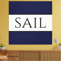 SAIL Wide Sporty Nautical Navy Blaue Streifen