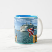 Sailaway Kreuzschiff Zweifarbige Tasse (VorderseiteRechts)