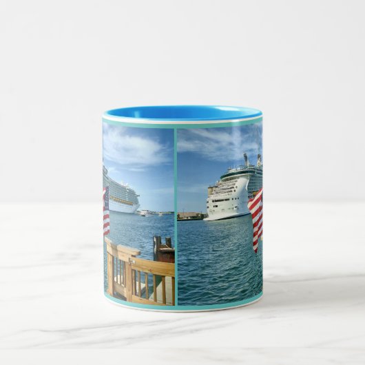 Sailaway Kreuzschiff Zweifarbige Tasse (Mittel)