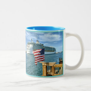 Sailaway Kreuzschiff Zweifarbige Tasse