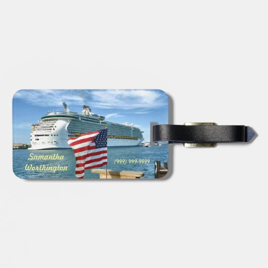 Sailaway personalisiert gepäckanhänger (Rückseite horizontal)