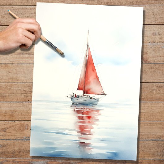 Sailboat 2 Decoupage Seidenpapier