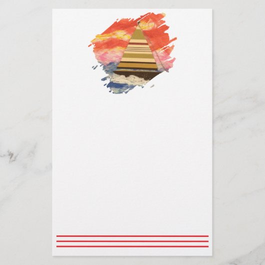 Sailboat-2-Pinselstrich Briefpapier (Vorderseite)