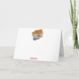 Sailboat-4 Paintstroke Dankeskarte