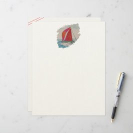Sailboat-5 Paintstroke Briefbogen