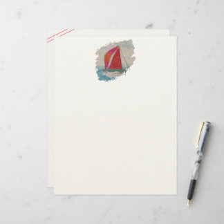 Sailboat-5 Paintstroke Briefbogen