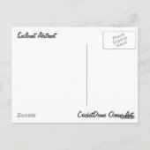 Sailboat Abstrakt Blue Sky Fluffy Wolken Postkarte (Rückseite)