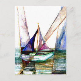 Sailboat Abstrakt - CricketDiane Art Postkarte