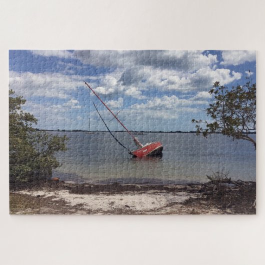 Sailboat Aground Puzzle (Horizontal)