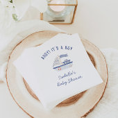 Sailboat Ahoy! Es ist eine Baby-Dusche Serviette