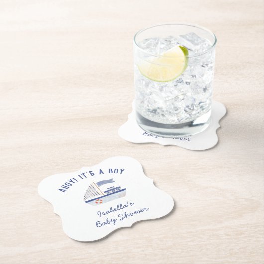 Sailboat Ahoy! Es ist eine Baby-Dusche. Untersetzer (Vor Ort)