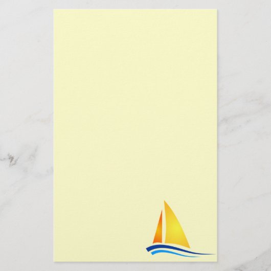 Sailboat Art Stationery Briefpapier (Vorderseite)