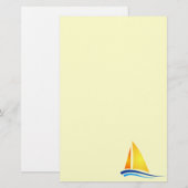 Sailboat Art Stationery Briefpapier (Vorne/Hinten)