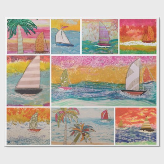 Sailboat Assortment Geschenkpapier (Flach)