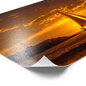 Sailboat at Sunset - Marina Del Rey, CA Fotodruck (Ecke)