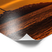 Sailboat at Sunset - Marina Del Rey, CA Fotodruck (Ecke)