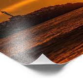 Sailboat at Sunset - Marina Del Rey, CA Fotodruck (Ecke)