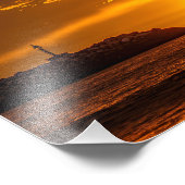 Sailboat at Sunset - Marina Del Rey, CA Fotodruck (Ecke)