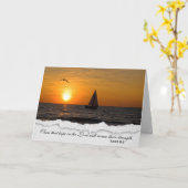 Sailboat at Sunset Sympathy Card Karte (Gelbe Blume)