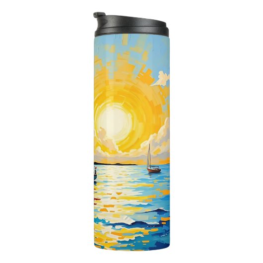Sailboat at Sunset Thermosbecher (Nach rechts gedreht)