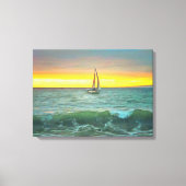 Sailboat auf Banderas Bay 0884 Leinwand Printmedie (Vorderseite)