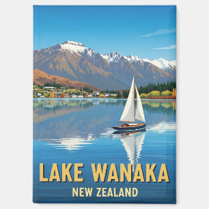 Sailboat auf Lake Wanaka Neuseeland Magnet