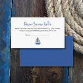 Sailboat Baby Boy Shower Diaper Service Raffle Begleitkarte