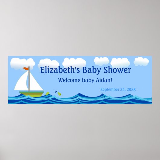 Sailboat Baby Showbanner Poster (Vorne)