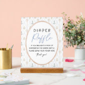 Sailboat Baby Shower Games - Diaper Raffle Sign Acrylschild (Hochzeit)