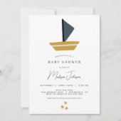 Sailboat Babydusche Einladung (Vorderseite)