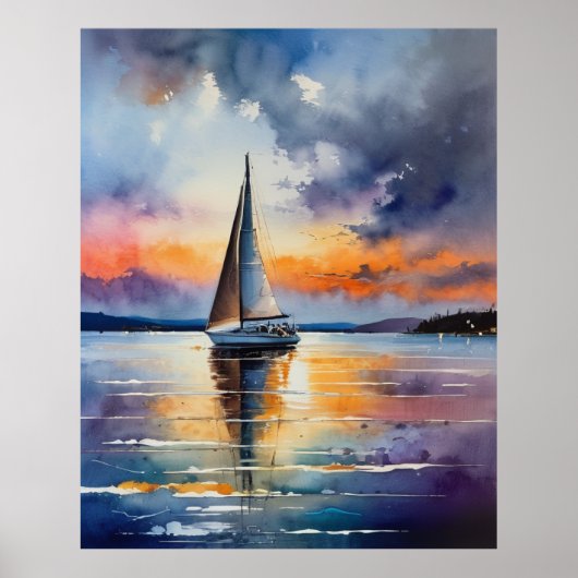 Sailboat Bay Poster (Vorne)
