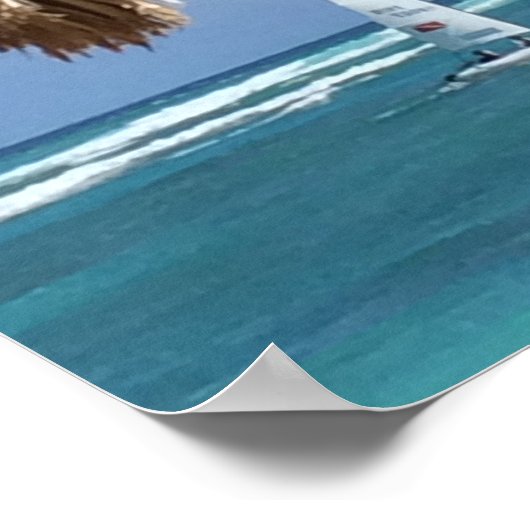 Sailboat Beach Hawaii Poster (Ecke)