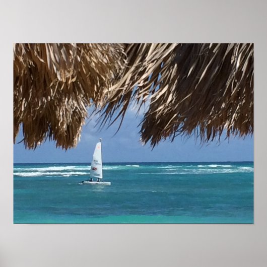 Sailboat Beach Hawaii Poster (Vorne)
