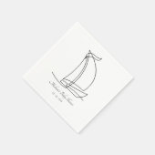 Sailboat Beach Thema Baby Dusche Napkin Serviette (Ecke)