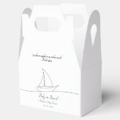 Sailboat Beach Thema Christliche Babydusche Geschenkschachtel (Geöffnet)