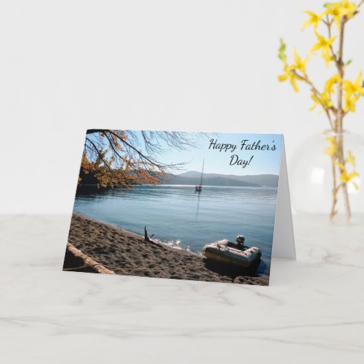 Sailboat Beach Vatertag Card Karte (Gelbe Blume)