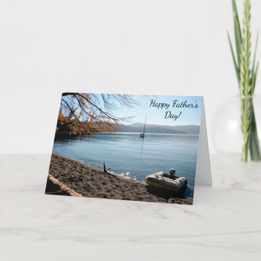 Sailboat Beach Vatertag Card Karte (Vorderseite)